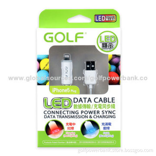 Micro USB Cable with LED Light, Built-in Two Imported Chips, Fast Charging and Data Transmission